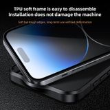  Dành cho iPhone 15 Ice Crystal PC trong suốt + Ốp điện thoại TPU (Màu đen) 
