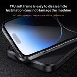  Dành cho iPhone 15 Plus Ice Crystal PC trong suốt + Ốp điện thoại TPU (Màu đen) 
