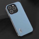  Dành cho iPhone 15 Pro ABEEL Haze Texture PU Phone Case (Màu xanh hoàng hôn) 