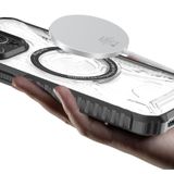  Dành cho iPhone 15 PC chống trượt hai mặt + Vỏ điện thoại từ tính TPU Magsafe (Tím đậm) 