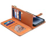  Dành cho iPhone 15 ESEBLE Star Series Lanyard Zipper Wallet Bao da RFID (Nâu) 