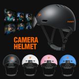  Mũ bảo hiểm đi xe đạp thông minh Foxwear V6 720P HD, Kích thước: 54-63cm (Màu hồng) 