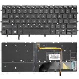  Bàn phím máy tính xách tay có đèn nền cho Dell XPS 13 9343 13 9350 9360 US (Màu đen) 