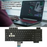  Bàn phím máy tính xách tay có đèn nền cho Asus Gaming FX505D FX505DY FX505DD (Màu đen) 