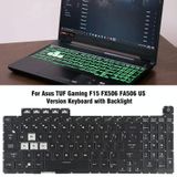  Bàn phím máy tính xách tay có đèn nền cho Asus TUF Gaming F15 FX506 FA506 US (Màu đen) 