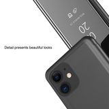  Bao da lật ngang có gương tráng gương cho iPhone 12 Pro Max có giá đỡ (Màu vàng) 