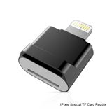  Bộ chuyển đổi thẻ nhớ MicroDrive 8pin sang TF Mini iPhone & iPad TF Card Reader, Dung lượng: 128GB (Đen) 