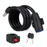  Xe đạp Khóa chống trộm di động Khóa cáp thép với khung khóa, Kiểu dáng: Kiểu B 100cm Màu đen 