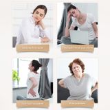  Gối mát xa mini đa chức năng Máy mát xa cổ và vai, Loại phích cắm: Ổ cắm của Anh (Đen) 