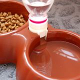  Hình quả bí ngô Hình dạng cho chó Đĩa thức ăn cho mèo + Nước uống Bát đôi với máy lọc nước tự động, Kích thước: S (Xanh lá cây) 