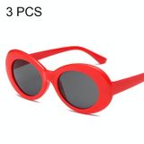  3 PCS Ống kính màu cổ điển UV400 Kính râm cho nam nữ, màu ngẫu nhiên 