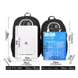  Đa chức năng Dung lượng lớn Oxford Vải đen Music Boy Balo dạ quang Túi đựng máy tính xách tay thông thường với giao diện sạc USB bên ngoài cho nam / nữ / sinh viên, L, Kích thước: 48 * 29 * 17cm 