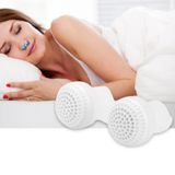  2 PCS Máy lọc không khí chống ngáy bằng silicon ABS 2 trong 1 (Trắng) 