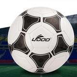  Bóng đá trận đấu có thể đeo được bằng da PU 19cm (Đen + Trắng) 