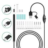  i95 3 trong 1 Kiểm tra phạm vi tai nghe USB Camera HD 0,3MP Thìa đo tai trực quan cho Điện thoại Android OTG & PC & MacBook, Cáp dài 1,75m (Trắng) 