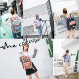  Ba lô du lịch thông thường thời trang Túi đựng laptop Túi học sinh có tay cầm, Kích thước: 38*28*11cm 