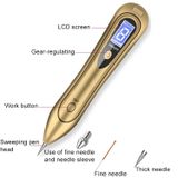  SONGSUN X2 Máy xóa vết xăm tàn nhang trên da cầm tay chuyên nghiệp SONGSUN X2 Máy xóa vết nám bằng Laser Plasma Bút chăm sóc sắc đẹp với màn hình hiển thị LCD và điều chỉnh 9 bánh răng (Vàng) 