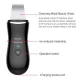  BLK-D016 Máy làm đẹp da bằng sóng siêu âm Rung Máy làm sạch và rửa mặt gia đình Dụng cụ mát-xa Dụng cụ làm đẹp (Đen) 