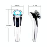  Dụng cụ làm đẹp da mặt BLK-D818 Dụng cụ trẻ hóa da màu nóng và lạnh EMS Micro Dụng cụ giới thiệu làm đẹp hiện tại (Trắng) 