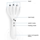  Lược massage đầu đa chức năng cầm tay mini, chạy bằng pin (Vàng) 