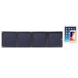  Bộ sạc bảng điều khiển năng lượng mặt trời 4 lần ETFE HAWEEL 14W với cổng USB kép tối đa 5V / 2.1A, hỗ trợ QC3.0 và AFC (Đen) 