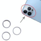  3 chiếc Camera phía sau ống kính thủy tinh kim loại bên trong bảo vệ vòng hoop cho iphone 13 pro (màu xanh) 