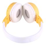  BS-N65 Headband Gấp Stereo HiFi Tai nghe không dây với màn hình LCD & Khe cắm thẻ TF & Đèn báo LED & Chức năng FM (Màu vàng) 