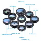  Apexel APL-DG10 MACRO AINGLE ANGLE FISHEYE Telephoto Bộ lọc dòng chảy Bộ lọc xuyên tâm Bộ lọc sao Kaleidoscope 3 & 6 Ống kính, Đối với iPhone, Samsung, Huawei, Xiaomi, HTC và các điện thoại thông minh khác, máy ảnh kỹ thuật số siêu mỏng 