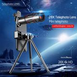  Kính thiên văn ống kính đa năng cho điện thoại di động W28-QK Bộ hộp màu 28X 