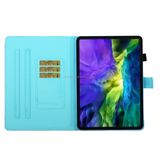  Dành cho ipad 11 Pro (2020) Vẽ hoa Totem Hoa TPU Vỏ da lật ngang với giá đỡ & Khe cắm thẻ & Chức năng ngủ / thức ngủ (Đỏ Đen) 