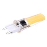  Đèn LED G9 3W 300LM COB, Silicone có thể điều chỉnh độ sáng cho Hội trường / Văn phòng / Nhà, AC 220-240V, phích cắm màu trắng (Trắng ấm) 