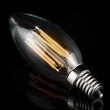  Bóng đèn LED dây tóc có thể thay đổi độ sáng C35 E14 6W, 6 đèn LED 450 LM Đèn tiết kiệm năng lượng Retro cho Hội trường, AC 220V 
