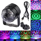  Đèn sân khấu LED Magic Ball 3W RGB, Điều khiển âm thanh USB Xoay Disco DJ Light, DC 5V 