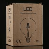  G95 E27 4W 4 đèn LED 450 LM 3000K Đèn LED dây tóc làm mờ kiểu cổ điển Bóng đèn tiết kiệm năng lượng, AC 220V (Trắng ấm) 