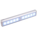  1.8W 10 LED Ánh sáng trắng Màn hình rộng Cảm biến cơ thể người thông minh Ánh sáng LED hành lang Đèn chiếu sáng tủ, Phiên bản sạc USB 