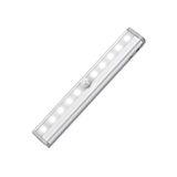  0,8W 10 đèn LED Ánh sáng trắng Màn hình hẹp Màn hình thông minh Cảm biến cơ thể người Ánh sáng Đèn LED hành lang Đèn chiếu sáng tủ, Phiên bản sạc USB 