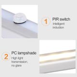  0,8W 10 đèn LED Ánh sáng trắng Màn hình hẹp Màn hình thông minh Cảm biến cơ thể người Ánh sáng Đèn LED hành lang Đèn chiếu sáng tủ, Phiên bản sạc USB 