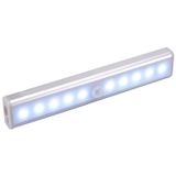  1.8W 10 đèn LED Ánh sáng trắng Màn hình rộng Cảm biến cơ thể người thông minh Ánh sáng LED hành lang Đèn chiếu sáng, Phiên bản pin 