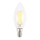  C35 E14 6W 4 bóng đèn LED 3000K Bóng đèn nến ngọn lửa LED cổ điển, AC 220v 