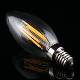  C35 E14 4W 4 đèn LED 300 LM 3000K Đèn LED dây tóc có thể thay đổi độ sáng Bóng đèn LED tiết kiệm năng lượng, AC 220V (Trắng ấm) 