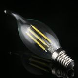  C35 E14 4W 4 LED 300 LM 6500K Bóng đèn LED dây tóc có thể thay đổi độ sáng Bóng đèn LED tiết kiệm năng lượng, AC 220V (Ánh sáng trắng) 
