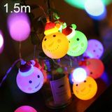  1.5m Snowman LED Holiday String Light, 10 đèn LED 2 x Pin AA Hộp đèn trang trí cổ tích ấm áp cho Giáng sinh, tiệc tùng, phòng ngủ (Ánh sáng đầy màu sắc) 