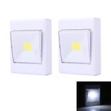  2 PCS Mini White Light COB LED Wall Light, Chuyển đổi ánh sáng đèn ban đêm đèn tủ 