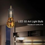  Bóng đèn LED 3D Fireworks A60 E27 4W IP65 chống nước, ánh sáng vàng ấm 2700K, 48 đèn LED SMD 2835, đèn trang trí không gian cổ điển, AC 85-265V. 
