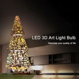  E27 4W IP65 Hình dạng cây thông Noel không thấm nước Màu trắng ấm Pháo hoa 3D Bóng đèn LED, 2700K 48 LED SMD 2835 Đèn nghệ thuật trang trí bầu không khí cổ điển, AC 85-265V 