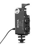  Bộ trộn âm thanh XLR kênh đôi BOYA BY-MA2 với đầu vào 6,35mm & Jack cắm 3,5mm cho máy ảnh DSLR (Đen) 
