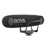  BOYA BY-BM2021 Micrô phát sóng ngưng tụ siêu cường tim mạch có kính chắn gió cho máy ảnh DSLR Canon / Nikon / Sony, điện thoại thông minh (Đen) 