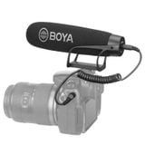  BOYA BY-BM2021 Micrô phát sóng ngưng tụ siêu cường tim mạch có kính chắn gió cho máy ảnh DSLR Canon / Nikon / Sony, điện thoại thông minh (Đen) 