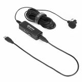  BOYA BY-DM10 UC USB-C / Type-C Cắm micrô Lavalier phát sóng có kính chắn gió, Chiều dài cáp: 6m (Đen) 