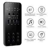  E6 bluetooth đệm ngoài trời phát sóng trực tiếp điện thoại di động thẻ âm thanh máy tính với 12 loại tông điện tử (màu đen) 